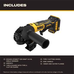 DEWALT 20V MAX ATOMIC Cordless 4-1/2 in. Angle Grinder Tool Only