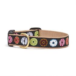 Up Country Multicolor Donuts Nylon Dog Collar Large