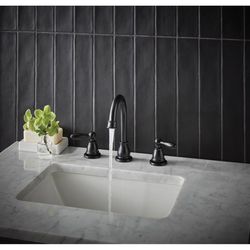 Oakbrook Collection Jennifer Matte Black Traditional Widespread Bathroom Sink Faucet 8 in.