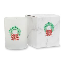 Primal Elements White Christmas Wreath Scent Icon Candle/Gift Box