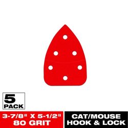 Diablo 5-1/2 in. L X 3-7/8 in. W 80 Grit Aluminum Oxide Mouse Sandpaper 5 pk
