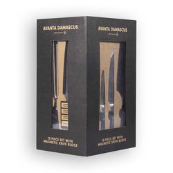 Messermeister Avanta Damascus Steel Block Knife Set 10 pc