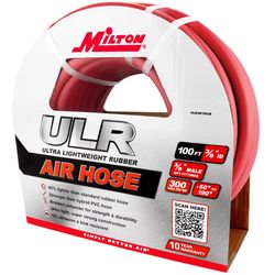 Milton 100 ft. L X 3/8 in. D Ultra Lightweight Rubber Air Hose 300 psi Red