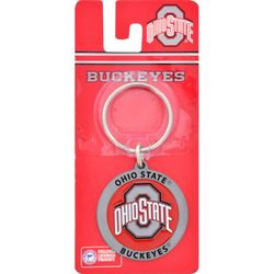 HILLMAN NCAA Tempered Steel Red Split Ring Keychain