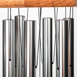 Wind River In Loving Memory Silver Aluminum/Wood 42 in. Wind Chime