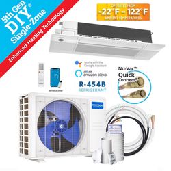 MRCOOL DIY 5th Gen Hyper Heat (Ceiling Cassette) 1 Zone 18000 BTU 21.2 SEER Ductless Mini Split Heat