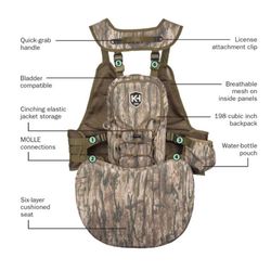 Knight and Hale Camo Fiber/Nylon Turkey Vest 16.75 in.
