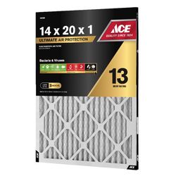 Ace 14 in. W X 20 in. H X 1 in. Synthetic 13 MERV Pleated Air Filter 1 pk