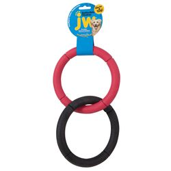 JW Pet Invincible Chains For Dog Assorted Rubber Double Chain Links Tug Toy Large 1 pk