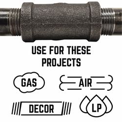 STZ Industries 1/4 in. FIP each X 1/4 in. D FIP Black Malleable Iron Tee