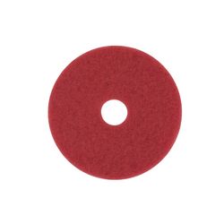 3M Scotch-Brite 17 in. D Non-Woven Natural/Polyester Fiber Buffer Floor Pad Red