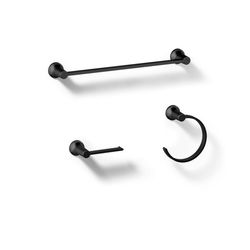 Kohler Sivaro Matte Black Accessory Kit 18 in. L Metal