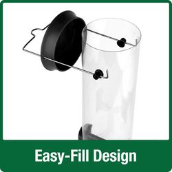 Nature's Way 2.1 qt Plastic Tube Bird Feeder