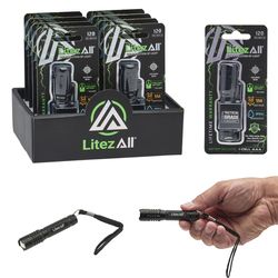 LitezAll 120 lm Black LED Flashlight AAA Battery