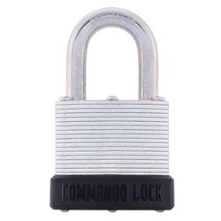 Commando Lock 1-5/8 in. H X 1-3/4 in. W X 1-1/4 in. L Laminated Steel Dual Ball Bearing Locking Padl