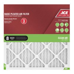 Ace 18 in. W X 18 in. H X 1 in. Synthetic 8 MERV Pleated Air Filter 1 pk