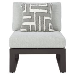 Signature Design by Ashley Beachloft Black Aluminum Frame Armless Chair White