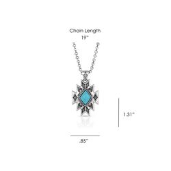 Montana Silversmiths Women's Star Silver/Turquoise Necklace Water Resistant