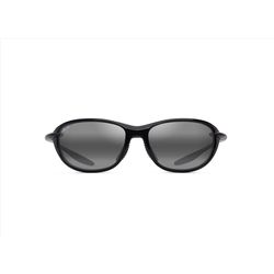 Maui Jim Hookipa Ultra R Sunglasses Men's Shiny Black Frame Neutral Grey Lens Polarized