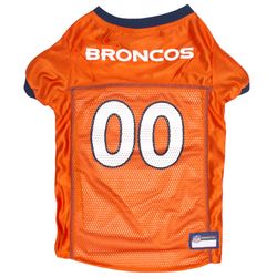 Pets First Orange Denver Broncos Dog Jersey Small