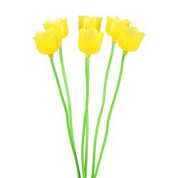 Exhart Yellow Metal/Plastic 27 in. H Flower Spray Solar Garden Stake