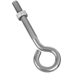 National Hardware 5/16 in. X 4 in. L Stainless Stainless Steel Eyebolt Nut Included