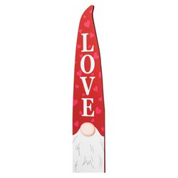 Glitzhome Valentine's Gnome Porch Sign Decor MDF 1 pc