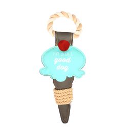 Pavilion Pavilion's Pets For Dog Multicolored Cotton Ice Cream Cone Squeak Dog Toy 13 1 pk