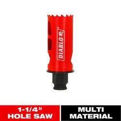 Diablo Snap-Lock Plus 1-1/4 in. Bi-Metal 2-3/8 in. L Hole Saw Arbor Included