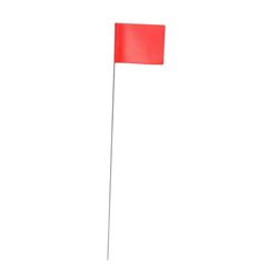 C.H. Hanson 21 in. Fluorescent Red Marking Flags Polyvinyl 100 pk