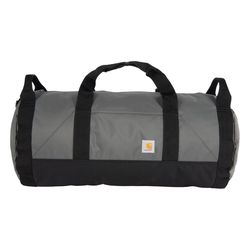 Carhartt Rain Defender Gray Classic Round Duffle Bag 27 in. H X 14 in. W
