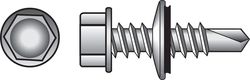 HILLMAN 1/4 in. Ga. X 2 in. L Hex Hex Washer Head Self-Drilling Screws 100 pk