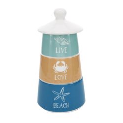 Pavilion We People Multicolored Clean Linen Scent Stackable Candle (Set of 3) Decorative Candle