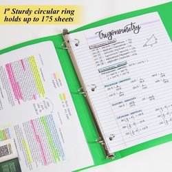 Bazic Products 1 in. W X 9.5 in. L 3-Ring Assorted Poly Binder
