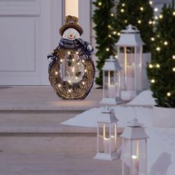 Alpine Snowman 21 in. Porch Decor