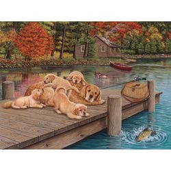 Cobble Hill Lazy Day On The Dock Jigsaw Puzzle 275 pc