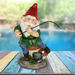 Exhart WindyWing Multicolored Resin 11.5 in. H X 6.5 in. L X 5.5 in. W Good Time Fishing Frodo Red H