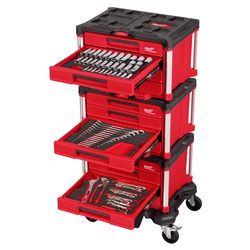 Milwaukee Prefilled Packout 1/4 & 3/8 & 1/2 in. drive Master Mechanic's Tool Set 366 pc