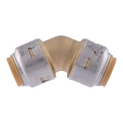 SharkBite Push to Connect 1/2 in. PTC X 1/2 in. D PTC Brass 45 Degree Elbow