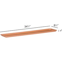 Novelty 1 in. H X 36 in. W X 7 in. D Plastic Countryside Flower Box Tray Terracotta