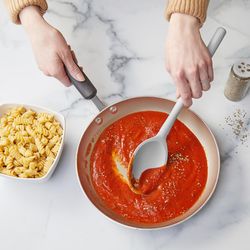 Tovolo Oyster Gray Silicone Solid Deep Spoon
