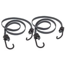 Keeper Gray Flat Bungee Cord 48 in. L X 0.315 in. 2 pk