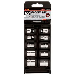 Performance Tool 3/8 in. drive SAE Socket Set 10 pc