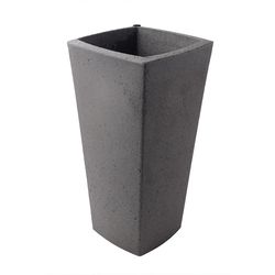 Algreen 24.5 in. H X 12.4 in. D Polyethylene Planter Warm Gray