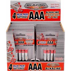 Blazing Voltz AAA Alkaline Batteries 4 pk Carded