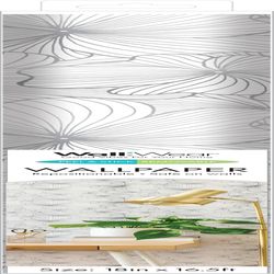 WallWear 55 in. H X 198 in. L Silver Vinyl Wallpaper