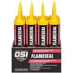 OSI FlameSeal Brick Red Polymer Draft/Fire/Smoke Sealant 10 oz
