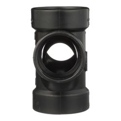 Charlotte Pipe 2 in. Hub X 2 in. D Hub ABS Sanitary Tee