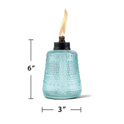 TIKI Assorted Glass 6 in. Tabletop Torch 1 pc