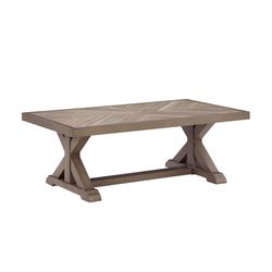 Signature Design by Ashley Carmel Bay Brown Rectangular Stone Casual Coffee Table
